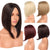 Short Straight Hair Wig with Center Parting, Bob Style, No Bangs