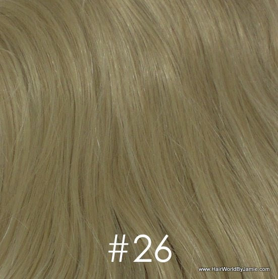 27" Long Straight Medium Golden Blonde Human Hair Switch, Ponytail w/Loop, Pigtail
