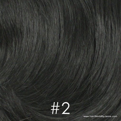 12" Long Straight Hair Human Hair Clip-On Piece, Clip in Bangs, Volumizer