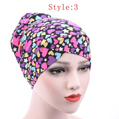 Stretchy Leopard, Flower Print wrap for Women,  Chemo Hat Turban,  Alopecia Headwear