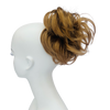 Blonde Fun Messy Bun w/Short Straight Hair w/Bendable Wires Claw clip Updo Hairpiece Ponytail