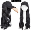 Baseball Cap Wig for Women w/Long Wavy Hair, Fun Streetwear, Hip-Hop Cap