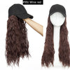 Baseball Cap Wig for Women w/Long Wavy Hair, Fun Streetwear, Hip-Hop Cap