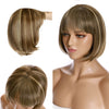 Short Straight Hair China Doll Bob Wig Women 12" Long