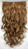 26" Long Curly Hair Extension Hairpiece w/Clip-Ons 3/4 Wig Volumizer